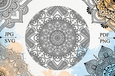 Mandala Coloring Book for Kdp graphic design svg fonts