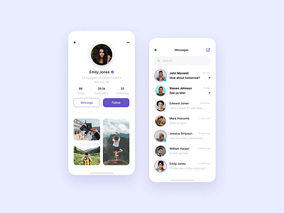 Social Media User Profile 006 app challenge clean daily dailyui dailyui006 mobile app profile profile ui social social app social profile ui user user profile