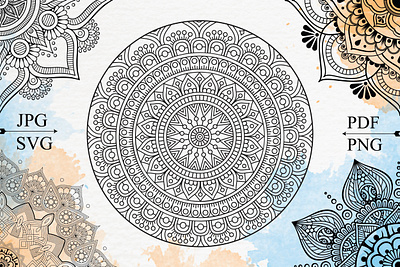 Mandala Coloring Book for Kdp graphic design svg fonts