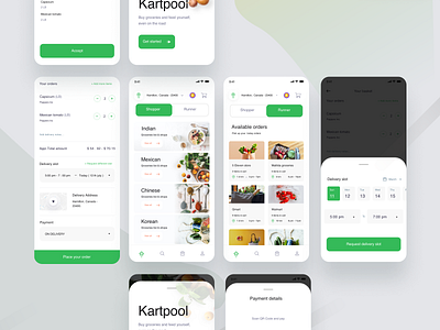 Kartpool Online Grocery App 3d animation app b2b branding design ecommerce graphic design grocery app illustration ios kartpool landing page logo minimal motion graphics online store ui ux web