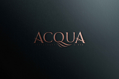 Acqua Restaurant & Bar: Wordmark branding business classy coastal design graphic design illustration logo nautical restaurant serif sunshine coast venue water wordmark