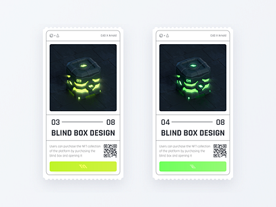 Blind box card color design illustration ui ux