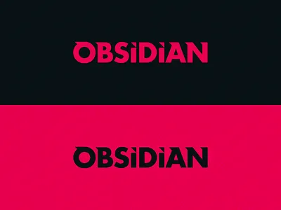 VIVID OBSIDIAN Typography abstract branding design esports graphic design lettering logo logomark obsidian professional symbol typographic typography word