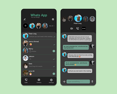 Direct Messages app design illustration ui ux