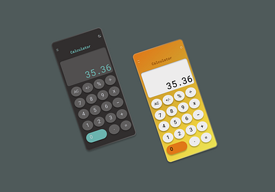 Calculator app design illustration ui ux