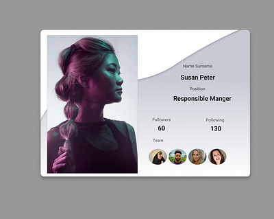 User Profile design illustration typography ui ux