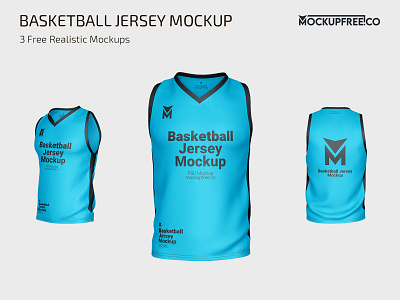 Men's V-Neck Basketball Jersey Mockup by mockupfree.co on Dribbble