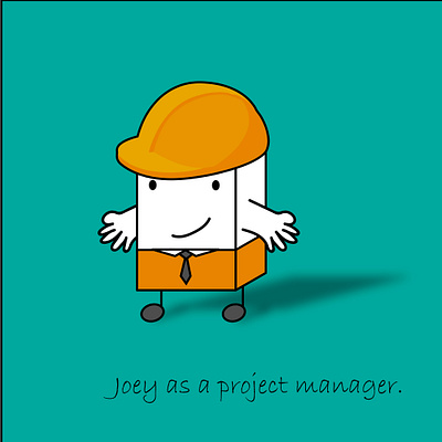 Cartoon Character--Joey as a Project Manager cartoon character design identity illustration illustrator ip vector