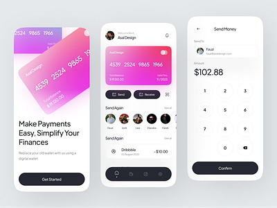 Banke - Banking Mobile App by Asal Design for Enver Studio on Dribbble