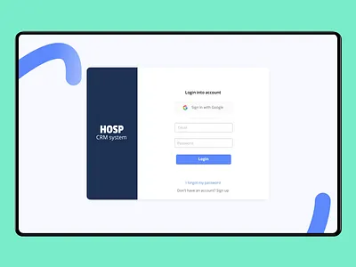 Healthcare CRM System animation doctor facility health healthcare interaction log in table ui ux web