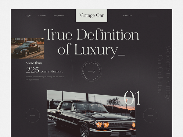 Vintage Car Collector Website Design by Muhammad Shofiuddoula for Zeyox