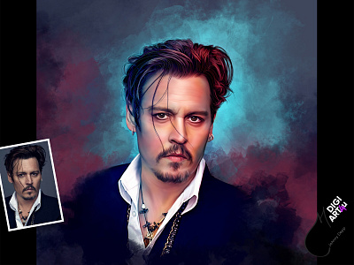 Smudge Painting of Johnny Depp actor adobe photoshop digiart4u digital painting digital portrait hollywood johnny depp oil painting effect photo painting portrait painting realistic painting smudge painting smudge photoshop