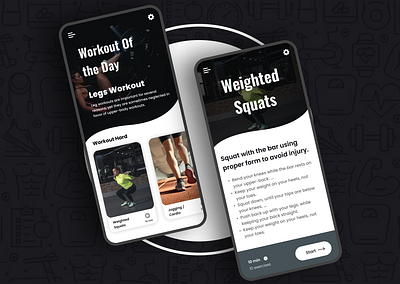 Day #062 : Workout of the day UI 100daysofui branding dailyui design figma graphic design icon illustration logo typography ui ux