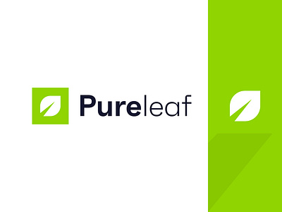 Pure Leaf logo design app logo branding finance futuristic icon identity leaf logo logo logo design logo mark logodesign logos logotype modern logo p logo software logo startup tech logo technical technology logo