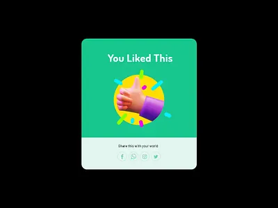 Social Share UI 3d blender illustration motion graphics ui uidesign uiux