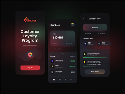 Customer Loyalty Program Wallet app b2b bonus cashback concept gradient level loyalty loyalty program mobile app product product design ui ux wallet