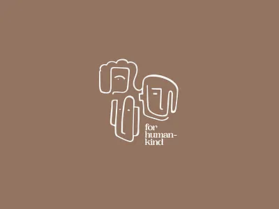 for humankind brand branding clean design illustration logo minimal scandinavian typography vector