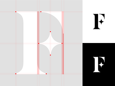 F monogram branding bulgaria construction custom f forte fourplus grid icon ivaylo nedkov letter logo monogram star stencil studio typography