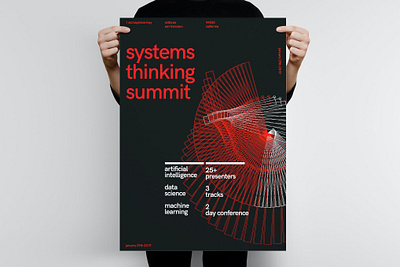 Systems Thinking Summit Poster Template catalog clean conference design developer flyer flyer poster flyer template illustration indesign machine magazine poster print printable summer summit systems template thinking