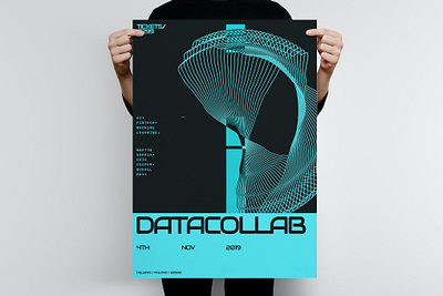 Data Collab Poster Template blockchain catalog clean collab data design event flyer flyer poster flyer template geometric illustration indesign intelligence magazine poster poster template print printable template