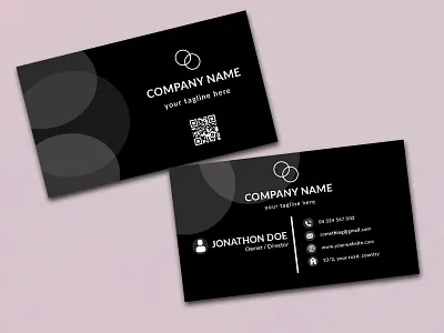 Black Business Card app branding design graphic design icon logo vector