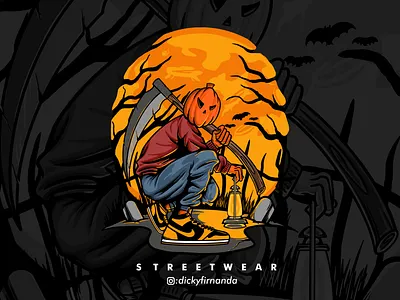HALLOWEEN ( STREETWEAR ) ILLUSTRATION apparel apparel design artwork clothing clothing design dark art digital art halloween halloween artwork halloween illustration merch design old skull ovp ovp shirt screenprinting sketch streetwear streetwear artwork streetwear illustration tshirt design