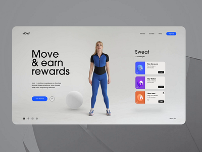 Fitness Landing Page animation fit interaction landing page motion sport ui ux vietnam web website workout