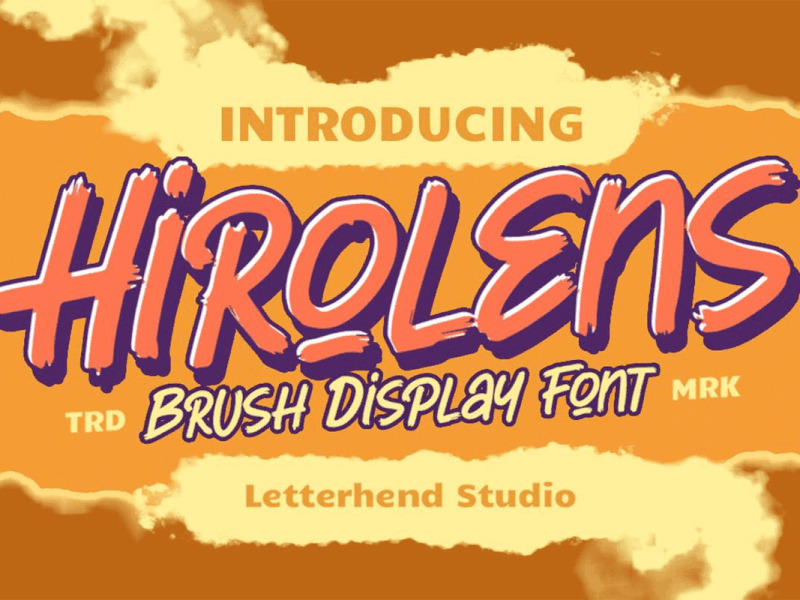 Hirolens - Brush Display Font freebies sport font