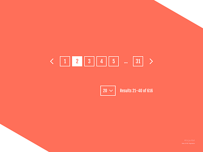 Daily UI #85: Pagination dailyui dailyuichallenge day 85 dribbble popular flat design graphic design minimalism minimalist mobile design numbers orange page red typography uiux usable user experience design uxui web design white