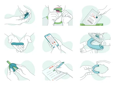 Illustrations for instructions adobe illustrator hands illustration instruction vector