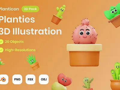 Planties 3D Illustration 3d 3d animation 3d art 3d illustration app banner business concept design finance illustration landing landing page logo page technology ui ux web website