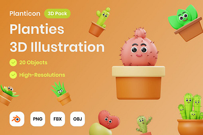 Planties 3D Illustration 3d 3d animation 3d art 3d illustration app banner business concept design finance illustration landing landing page logo page technology ui ux web website