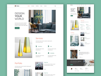 Interior Design Website - Minimal Website design figma figma design interior interior design minimal website ui ui design uidesign uiux ux ux design web design website website design