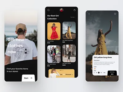 E-commerce Clothes App - Mobile Design app batix cart clean clothes clothing design e commerce ecommerce fashion minimal mobile app mobile design shop shop app shopping app store ui ui app ui ux