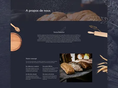 Bakery, Boulangerie Bio Honoré authentic bakery dark design design illustration ui vector vintage webdesdign