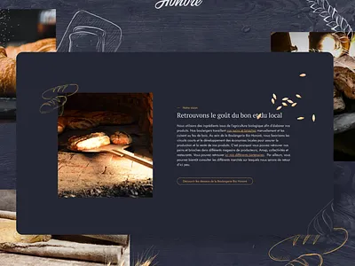 Bakery, Boulangerie Bio Honoré authentic bakery dark design design graphic design illustration ui vector webdesign