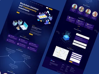 Modern Crypto Template - Frinex illustration landingpage logo ui web template