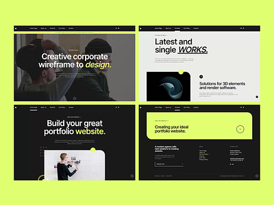 Circle - Website design for Agency animation black cms concept creative design minimalist modern portfolio studio ui ux visual editor web design webdesign website
