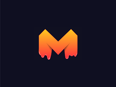 Letter M + Lava branding design color colors concept design gradient ideas illustration lava letter m logo logodesign logos m lava m magma mountain natural nature orange volcano