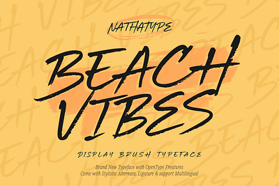 Beach Vibes - Display Brush Font branding brush design fonts logo typeface typography