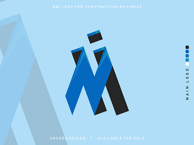 NMi CONSTRUCTION Logo Concept branding business business logo company logo construction logo coreldraw design electrical logo graphic design illustration letter logo logo logo business modern