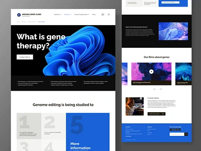 Gene Clinic Website bio biotech clinic design dna gene geneclinic genetic genom healthcare medical medtech site therapy web web design website