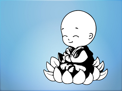 Wallpaper design_Happy Baby Buddha Art 2021 adobe illustrator art design digital art illustration vector wallpaper