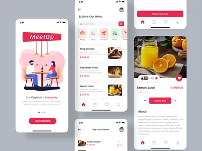 Food Delivery App | Restaurant App Design Concept burger cooking delivery app design eat food delivery food order home page illustration ios landing page minimal mobile pizza product design recipe restaurant app ui ux web design