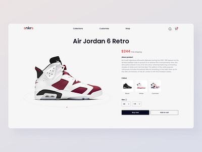 Day 6 - Single product 3d illustration daily challenge design e commerce product shoes ui ux web design