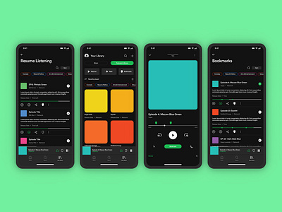 Spotify Podcast Redesign app branding design ui ux