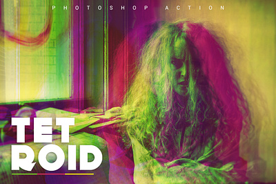 Tetroid Photoshop Action 3 dimensional 3 dimmensions 3d action action adobe artistic atn avator cinema effect colorful photoshop 1 click