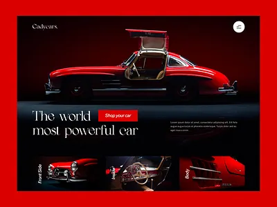 Cadycars. car car website clean design ecommerce header landingpage ui userinterface ux web website design