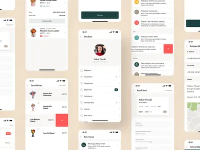 Ribbon Flowers Other Screens basket clean creditcart flowers mobiledesign notification productlist profile ribbonflowers ui ux