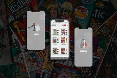 comic book app app design ui ux